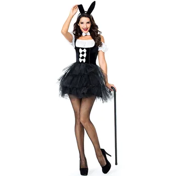 Nové Halloween Bar Žien Výkon Kostýmy Bunny Cosplay Oblečenie Európske a Americké Dievča-Free Pettiskirt