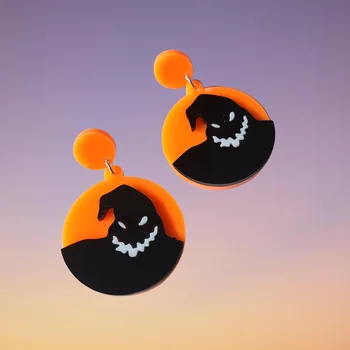 Nové Halloween Šperky Strašidelné Zábavné Demon Ghost Náušnice Akryl Kostra Bat Visieť Drop Náušnice pre Ženy, Ženský Festival Dary 10