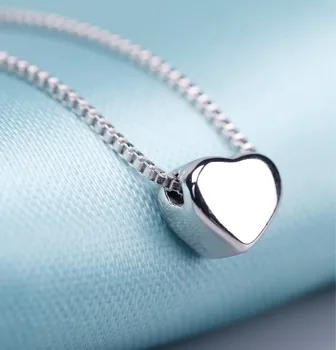 Nové Malé Lesklé Srdce Náhrdelník Pre Ženy Poľa Reťazca Náhrdelníky & Prívesky Príslušenstvo Darček Šperky 14