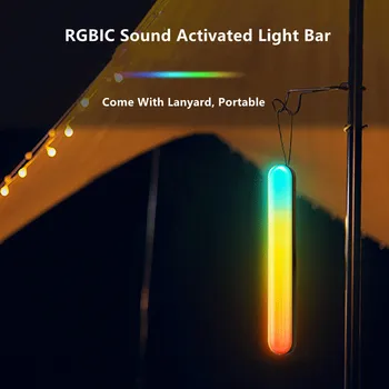 NOVÉ RGBIC Hudby Sync LED Svetlo, Bar Zvuk Pick-up Hlasom Aktivovaný Rytmus Svetla Okolitého Svetla TV Palice Pre Domáce Hudobné Party
