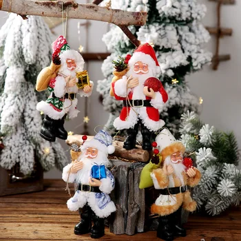 Nové Vianočné ozdoby živice Santa Claus prívesok stojí bábika prívesok akcie obrázok 2