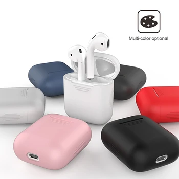Nový Anti-jeseň Silikónové puzdro Pre Apple Airpods 1/2 Bluetooth Ochranné Bezdrôtové Slúchadlá Kryt Pre AirPods 1 2 Kryt Príslušenstvo 6