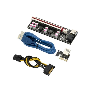 PCI-E1xto 16X Grafická Karta Predlžovací Kábel Ver009s Puls8 Kondenzátor USB3.0 Kábel 6Pin Rozširujúca Karta 8