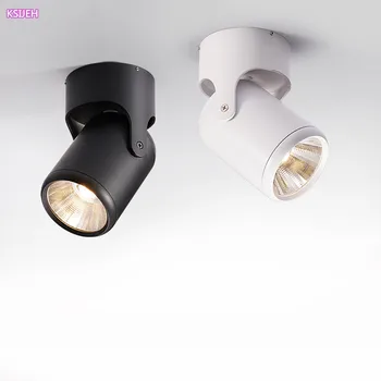 Povrchovú montáž stmievateľné LED downlight otáčanie 360°, LED stropné Svietidlá LED reflektor KLASU AC90-260V 7W10W12W15W Vnútorné osvetlenie 6