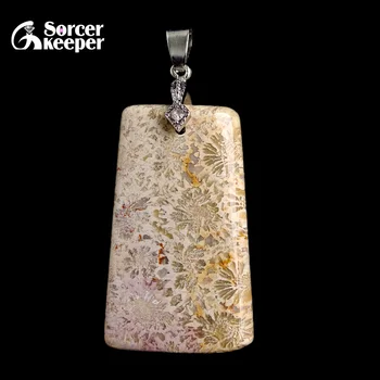 Prírodné Coral Stone Chryzantéma Korálky Kvet Jaspis Prívesok Šperky Pre Ženy, Mužov Golier Náhrdelník BF544 7