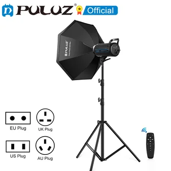 PULUZ 100W 150W Photo Studio Blesk Flash Light Kit s Softbox Reflektor & Statív 6