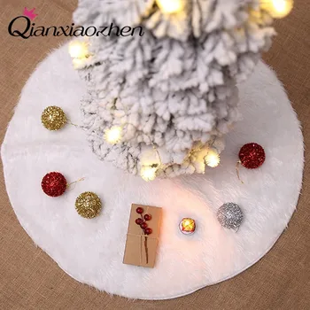 Qianxiaozhen Non-tkané Biele Vianoce Strom Sukne Vianočné Dekorácie, Ozdoby na Vianočný Stromček Domáce Dekorácie 10