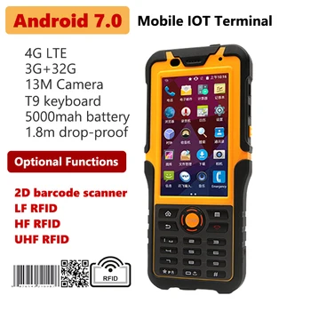 S50V2 Robustný nevýbušnom PDA Handheld Android 4G LTE Voliteľné NFC LF HF a UHF RFID čiarový Kód 2D Skener, Čítačka Priemyselné IP65 7