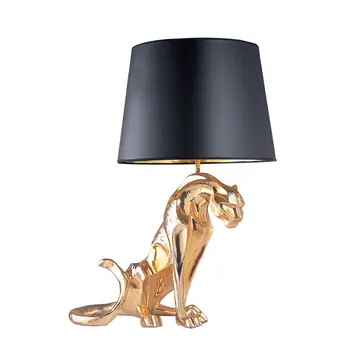 Severské Zlato Živice Leopard Stolové Lampy, Obývacia Izba Moderné Spálne Dekorácie Nočná Lampa v štýle Art Deco Štúdia Hotel Svietidlá 3