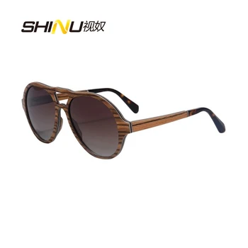 SHINU značky dreva slnečné Okuliare muž Drevené Retro Okuliare Polarizované Jazdy Okuliare Lunette De Soleil SH73004 15