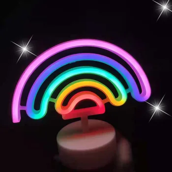 Strana Rainbow Coconut Tree Led Svetelné Dekorácie Deti detský Obľúbený Darček Súčasnosti batéria alebo Batéria, USB, Plug-in Pre Domáce Deco 2
