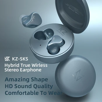 TWS KZ-SKS Bezdrôtové Herné Slúchadlá In-Ear Bluetooth 5.2 Slúchadlá 1DD+1BA QCC3040 Čip Hi-Fi Basy Slúchadlá S Mikrofónom 5