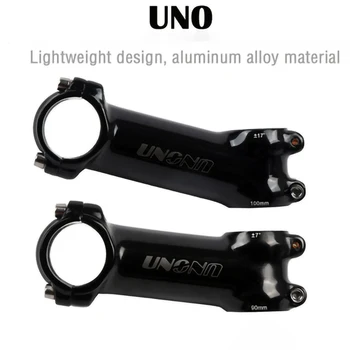 UNO Hliníkovej Zliatiny Požičovňa Ultralight Kmeňových 28.6x31.8 mm 60-130 mm +-7/17Degree GlossyBlack Kormidlo Kmeňových Cyklistické Bike Príslušenstvo 2