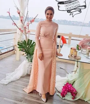 Večer Prom Celebrity Šaty 2020 Žena Strany Nočný Cocktail Dlho Morská víla Šaty Plus Veľkosť Dubaj arabčina Formálne Šaty 6