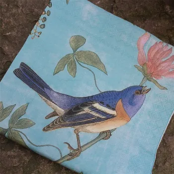 Vintage tabuľka Obrúsok papier tkaniva modrá tri vtáky kvet vreckovku decoupage svadby, narodeniny, party kaviareň doma hotel dekor 10