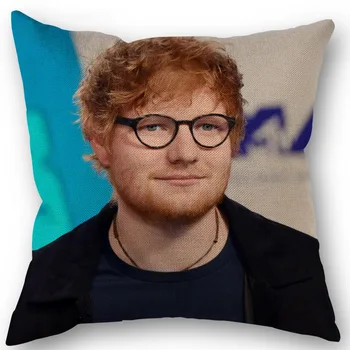 Vlastné Ed Sheeran obliečka na Vankúš Kvalitný bytový Textil Bavlnená posteľná Bielizeň Textílie 45x45cm Jednej Strane Dekorácie Vankúše 0918 10