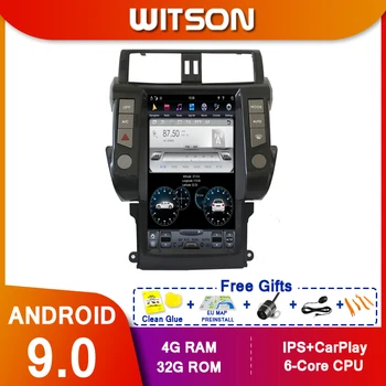 WITSON Android 9.0 vertikálneho displeja autorádia tesla GPS NAVIGÁCIE Rádio prehrávač pre TOYOYA PRADO 2010 - 2017 verzia 