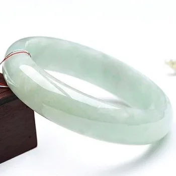 zheru šperky prírodné Myanmar jadeite 54-64mm svetlo zelený náramok elegantné princezná šperky poslať matka poslať priateľku 1