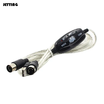 Čierna MIDI na Rozhranie USB Kábel, Adaptér pre Klávesnicu Elektronické Bicie Hudobné Vytvoriť