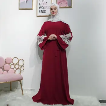 Čipky, Výšivky Moslimských plný cardigan šaty ženskej módy katfan abaya dubaj kimono islamskej abaya wq2401 modlitba služby oblečenie 2