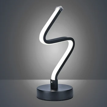 Špirála Tvarované LED stolná Lampa Zakrivené Akryl Stôl Svetlo Minimalistický Dizajn, Obývacia Izba, Spálňa, Nočné Lampy, Dekor 3