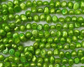 Šťastie Voľné Pearl Šperky,AA 6-7MM Polovice Zelená Barokový Pravých Sladkovodných Perál Voľné Korálky,Jednu celú Oblasť činnosti 14inches,Najvyššej Kvality 12
