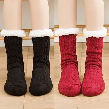 Ženy Papuče Fuzzy Ponožky Načechraný Útulnej Kabíne Teplé Zimné Mäkké, Hrubé Pohodlný Fleece Non Slip Domov Ponožky 10
